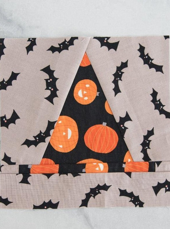 Witch Hat Halloween Quilt Block Foundation Paper Piecing Pattern For Q Polka Dot Chair 0284