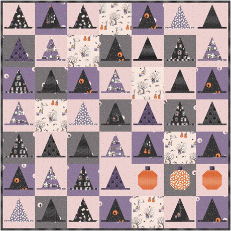 Halloween Haberdashery Witch Hat Quilt Pattern | Digital PDF Pattern