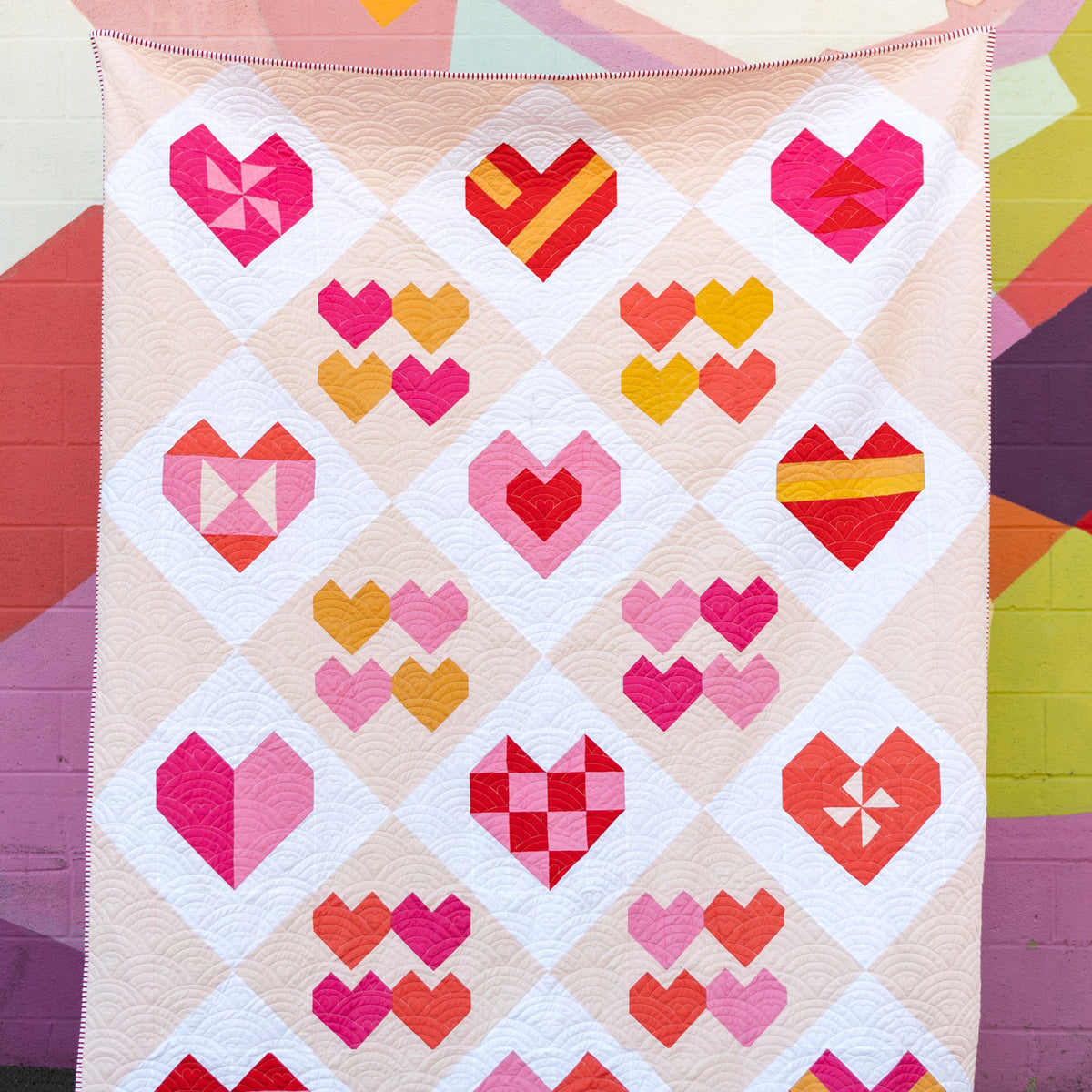 All the Hearts Quilt Pattern| Digital PDF Quilt Pattern – Polka Dot ...