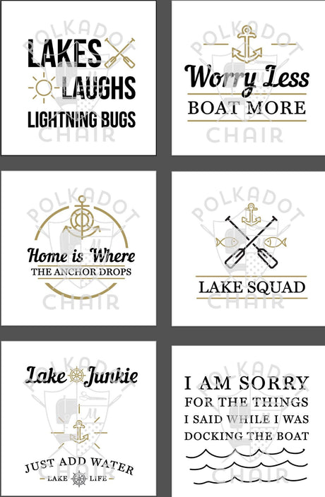 Lake SVG Files | Digital Prodcut - Polka Dot Chair Patterns by Melissa Mortenson
