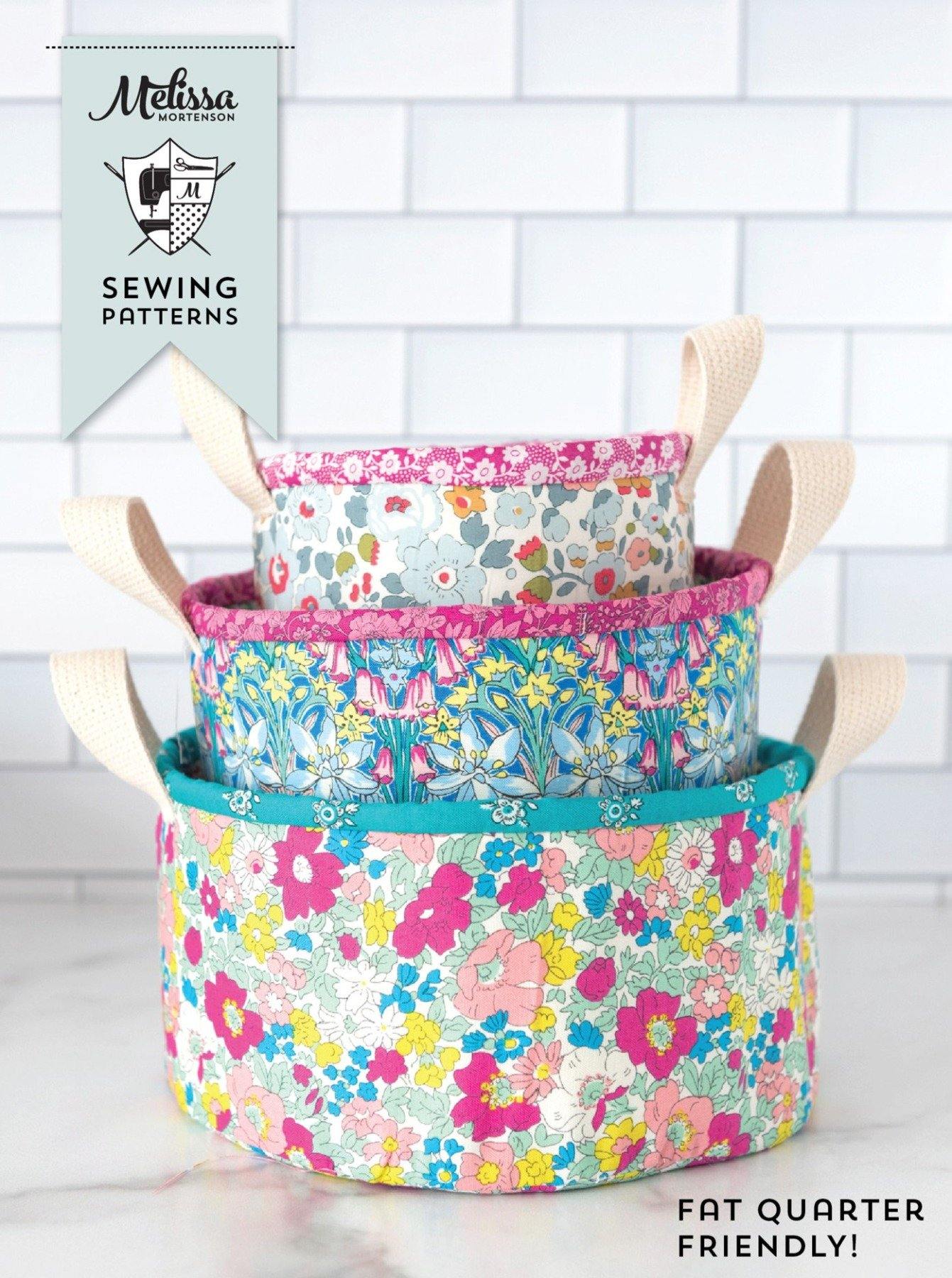 Nesting Trinket Baskets | Digital PDF Sewing Pattern - Polka Dot Chair Patterns by Melissa Mortenson