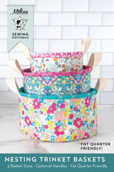 Nesting Trinket Baskets Sewing Pattern | PRINTED Pattern