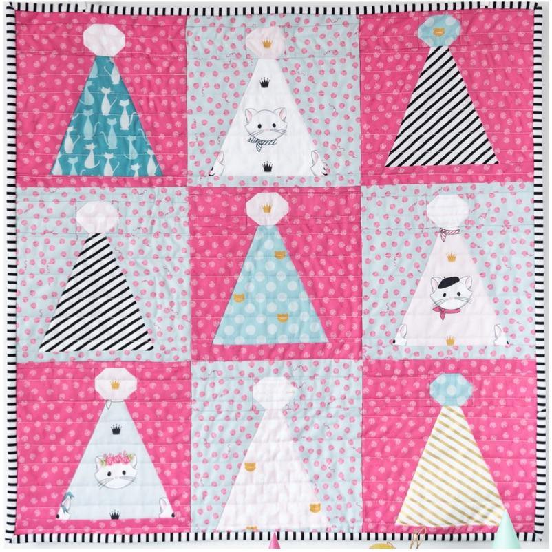 Santa's Hat Shop Christmas Quilt | PRINTED Quilt Pattern - Polka Dot Chair Patterns by Melissa Mortenson