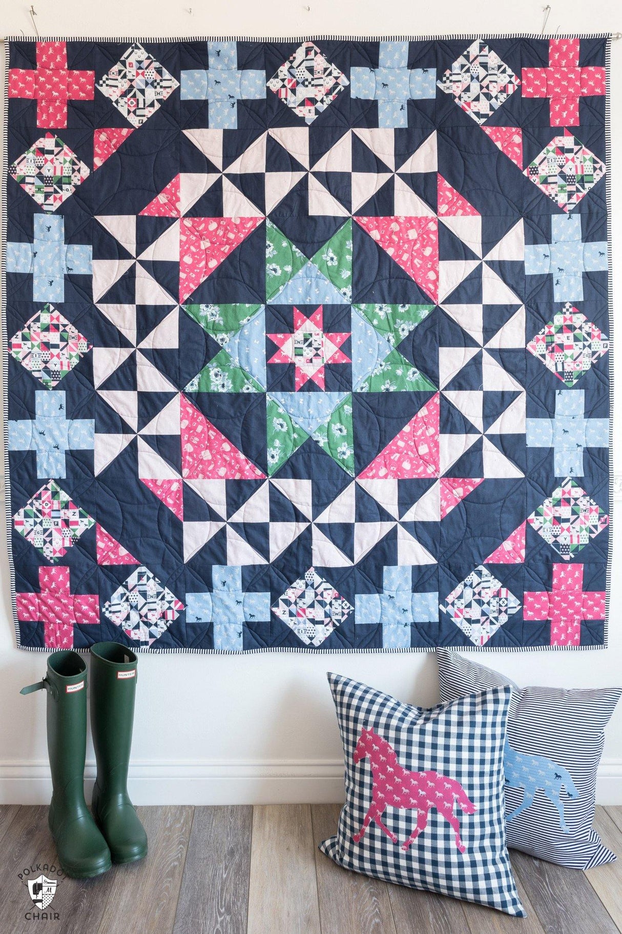 Patchwork Paddock Quilt Pattern | Digital PDF Pattern - Polka Dot Chair Patterns by Melissa Mortenson