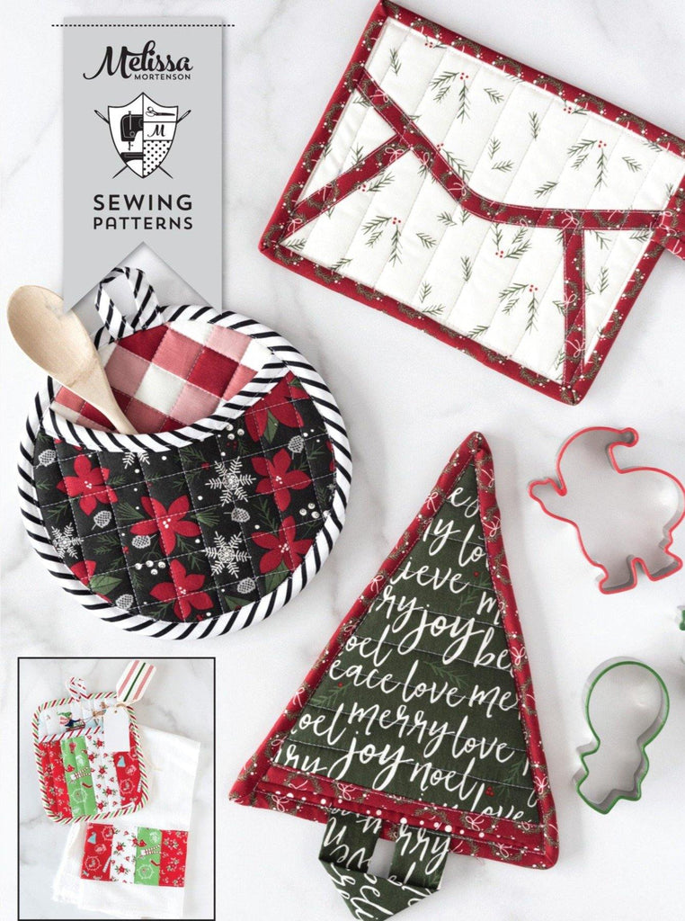 Quilted Potholder Parade Sewing Pattern with Holiday Version | Digital PDF - Polka Dot Chair Patterns by Melissa Mortenson