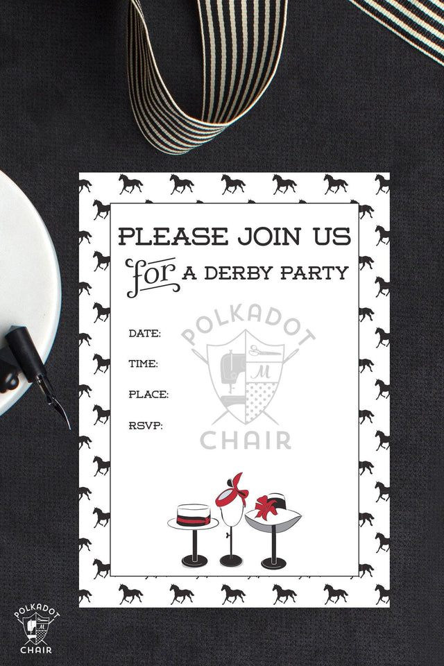 Derby Party Printables | Digital PDF Product - Polka Dot Chair Patterns by Melissa Mortenson