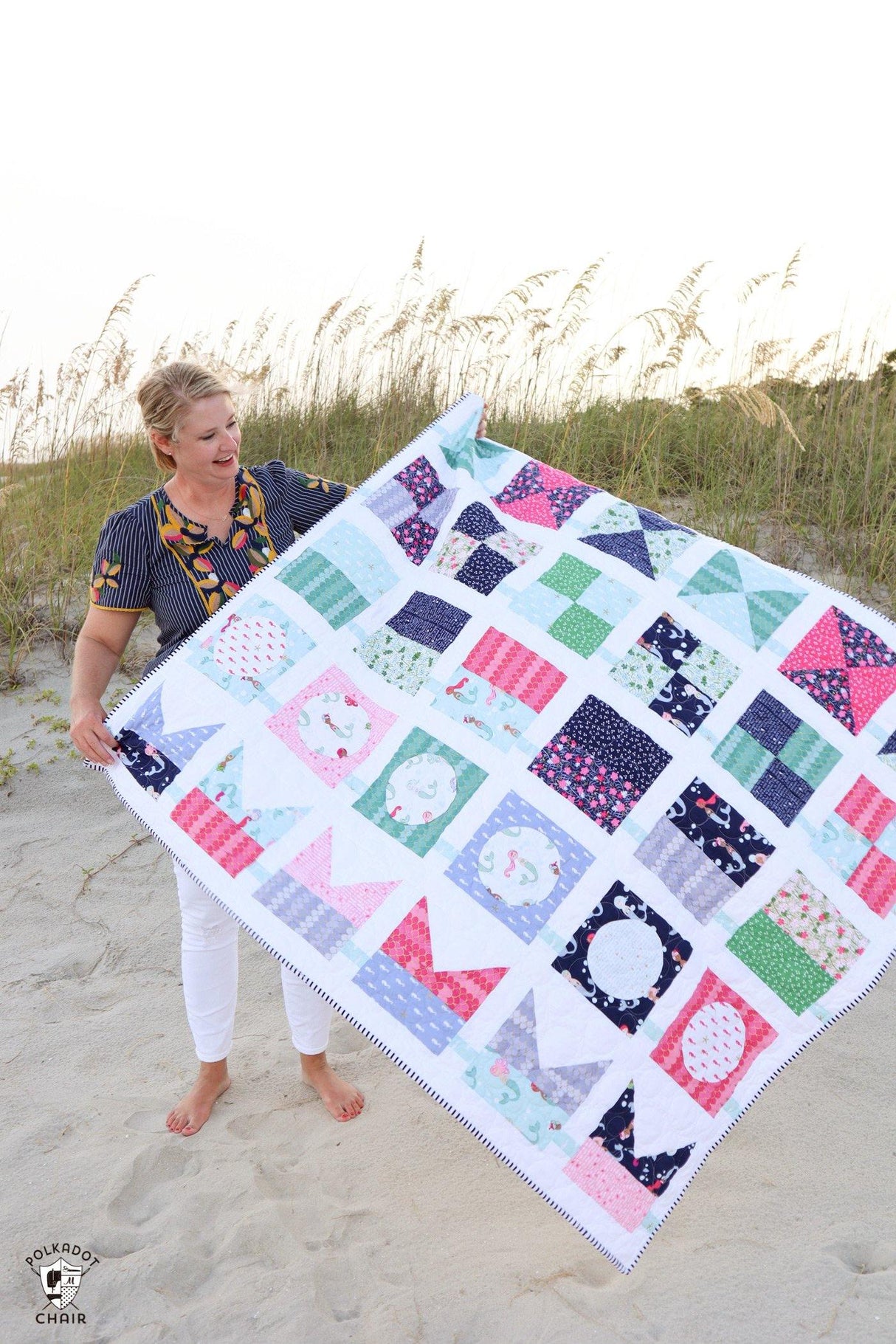 Seas the Day Quilt Pattern | Digital PDF Pattern - Polka Dot Chair Patterns by Melissa Mortenson