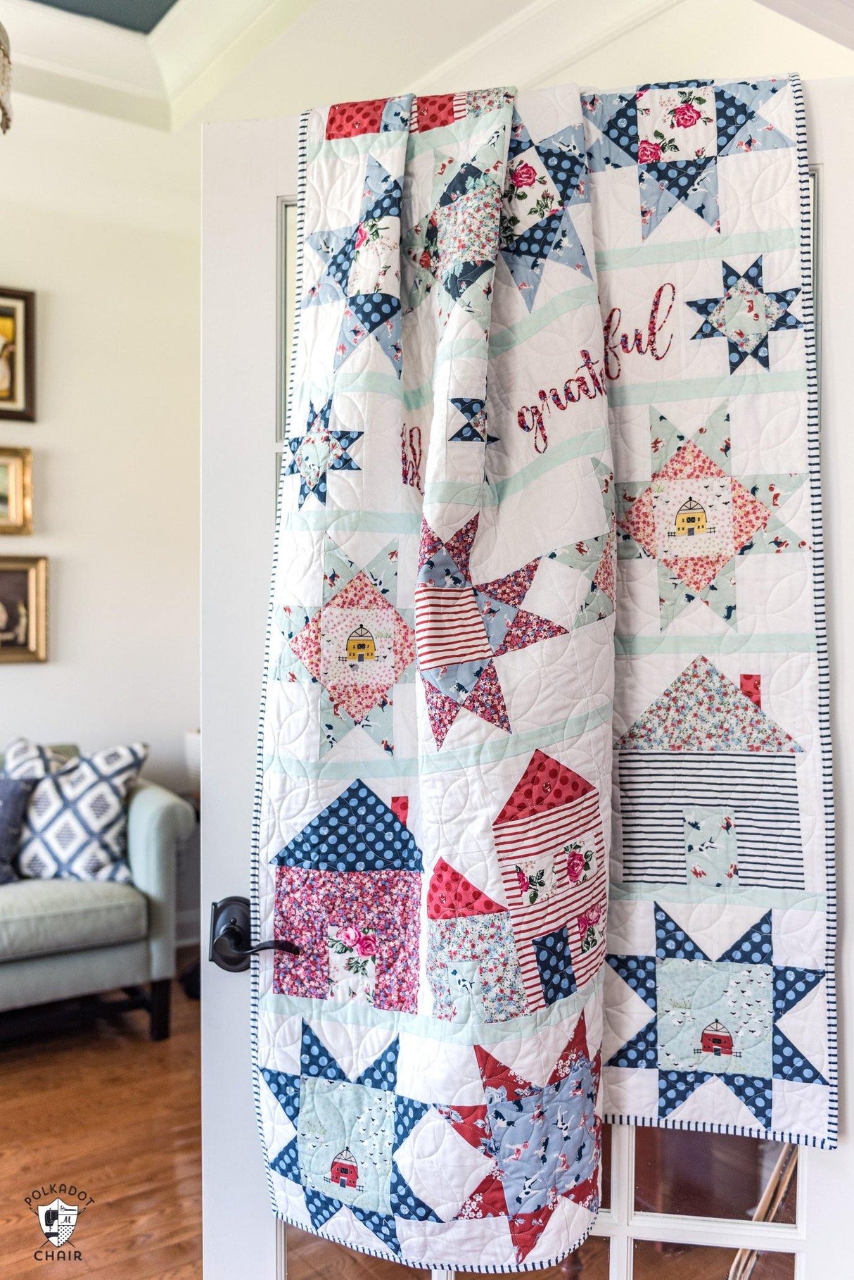 Let's Stay Home Quilt Pattern | Printed Pattern - Polka Dot Chair Patterns by Melissa Mortenson