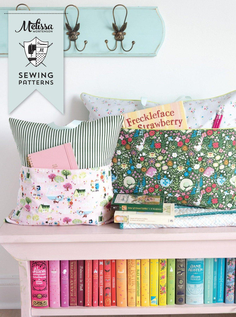 Reading Pillow / Pocket Book Pillow Pattern Bundle in Two Sizes | Digital PDF Pattern - Polka Dot Chair Patterns by Melissa Mortenson