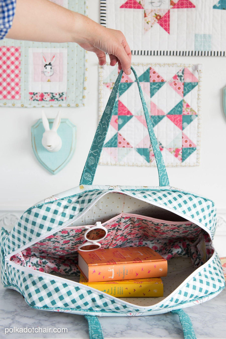 Retro Travel Bag Sewing Pattern | Digital PDF Pattern – Polka Dot Chair ...