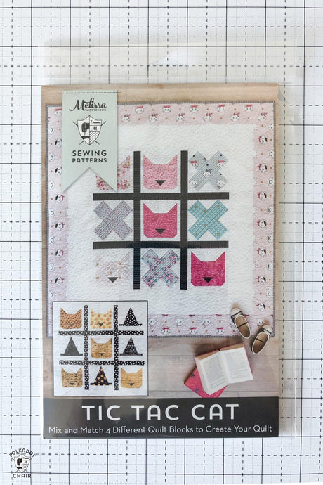 Tic Tac Cat | PRINTED Quilt Pattern with Holiday Version - Polka Dot Chair Patterns by Melissa Mortenson