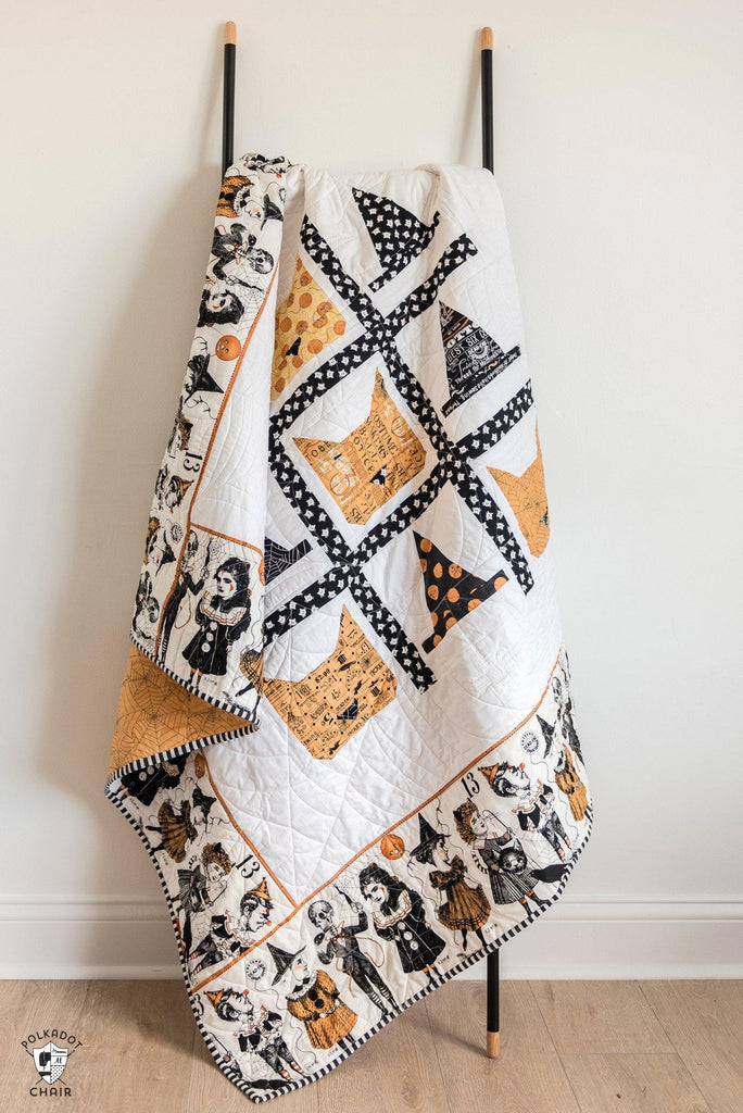 Tic Tac Cat | Digital PDF Quilt Pattern with Holiday Version - Polka Dot Chair Patterns by Melissa Mortenson