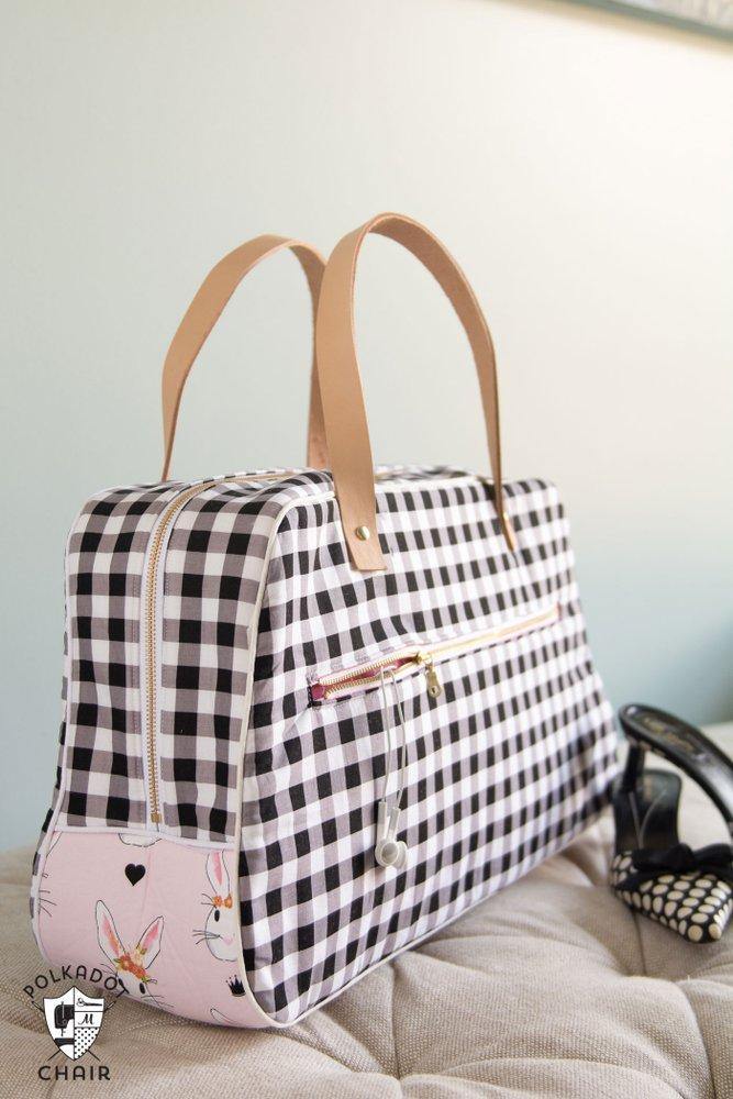 Retro Travel Bag Sewing Pattern | Digital PDF Pattern