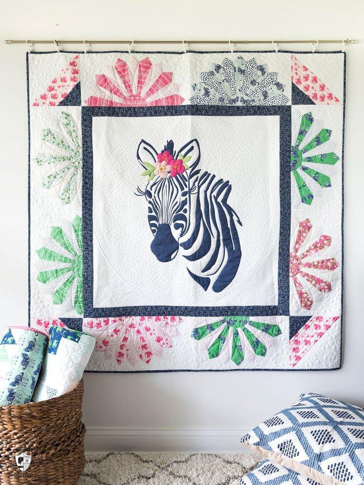 Zinnia Zebra Quilt Pattern | Digital PDF Pattern